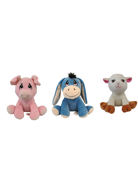 Cute Farm Animal Plush Set (Pig Donkey Sheep)