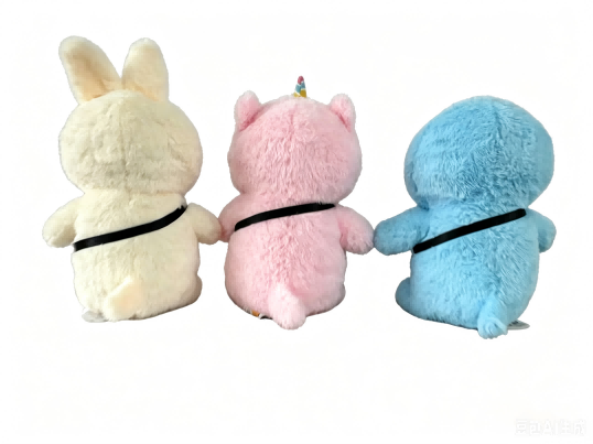 Cute Hooded Cat Plush with Mini Crossbody Bag (3)