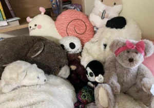 different kinds of plush toys