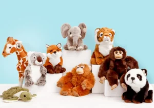 various animal plush toys