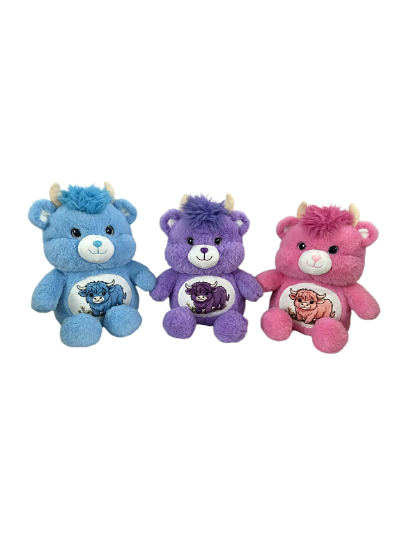 Cute Highland Cow Print cow Plush Toy Soft Stuffed Animal Gift 2